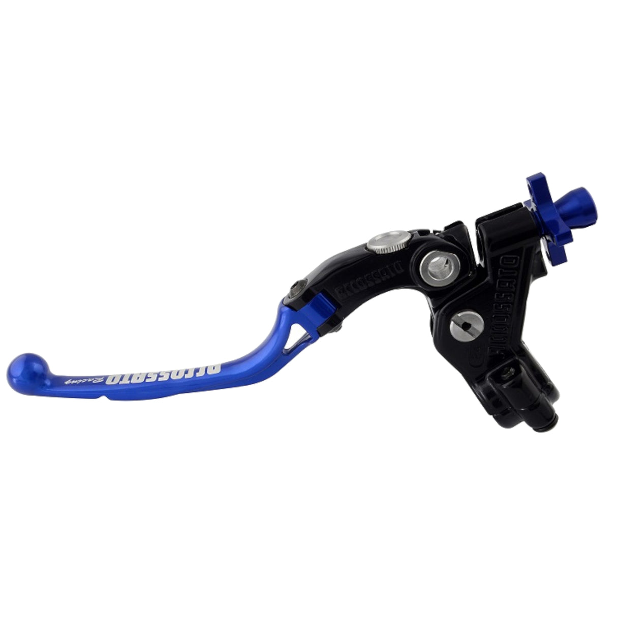 Comando Frizione A Cavo Racing Accossato Con Leva Snodata Colorata (Pomello+Leva+Regolatore) Attacco 1 pollice