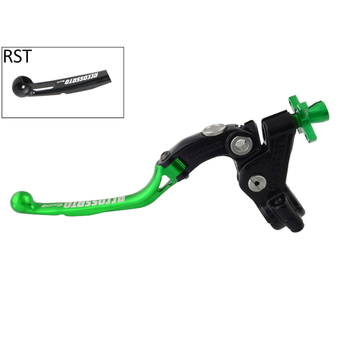 Comando Frizione A Cavo Racing Accossato Con Leva Snodata Colorata (Pomello+Leva+Regolatore) Attacco 1 pollice