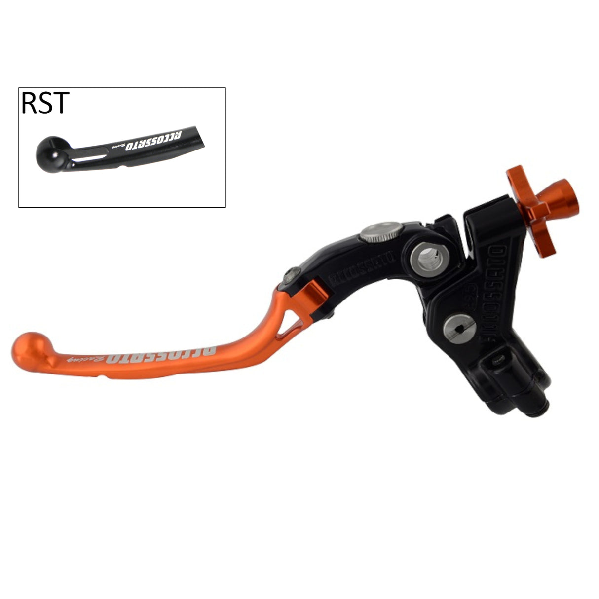 Comando Frizione A Cavo Racing Accossato Con Leva Snodata Colorata (Pomello+Leva+Regolatore) Attacco 1 pollice