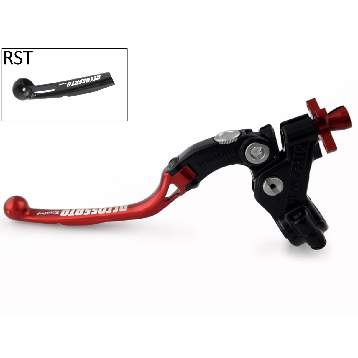 Comando Frizione A Cavo Racing Accossato Con Leva Snodata Colorata (Pomello+Leva+Regolatore) Attacco 1 pollice