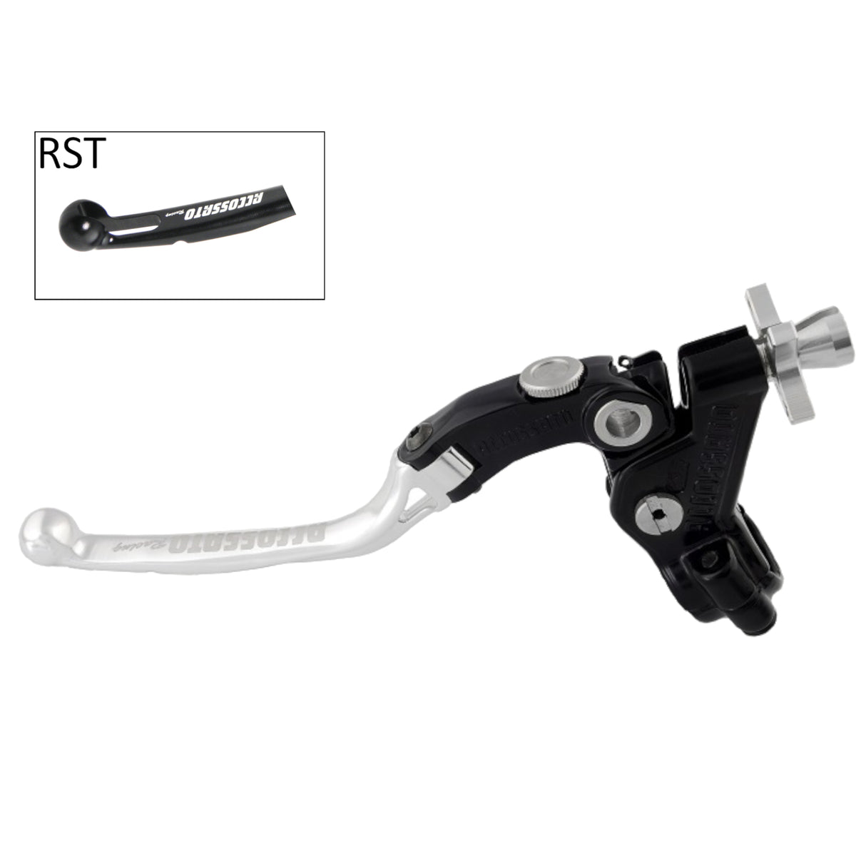 Comando Frizione A Cavo Racing Accossato Con Leva Snodata Colorata (Pomello+Leva+Regolatore) Attacco 1 pollice