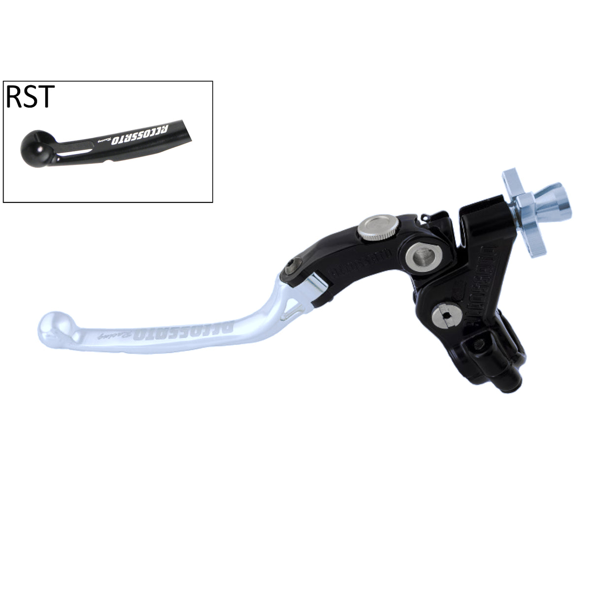 Comando Frizione A Cavo Racing Accossato Con Leva Snodata Colorata (Pomello+Leva+Regolatore) Attacco 1 pollice