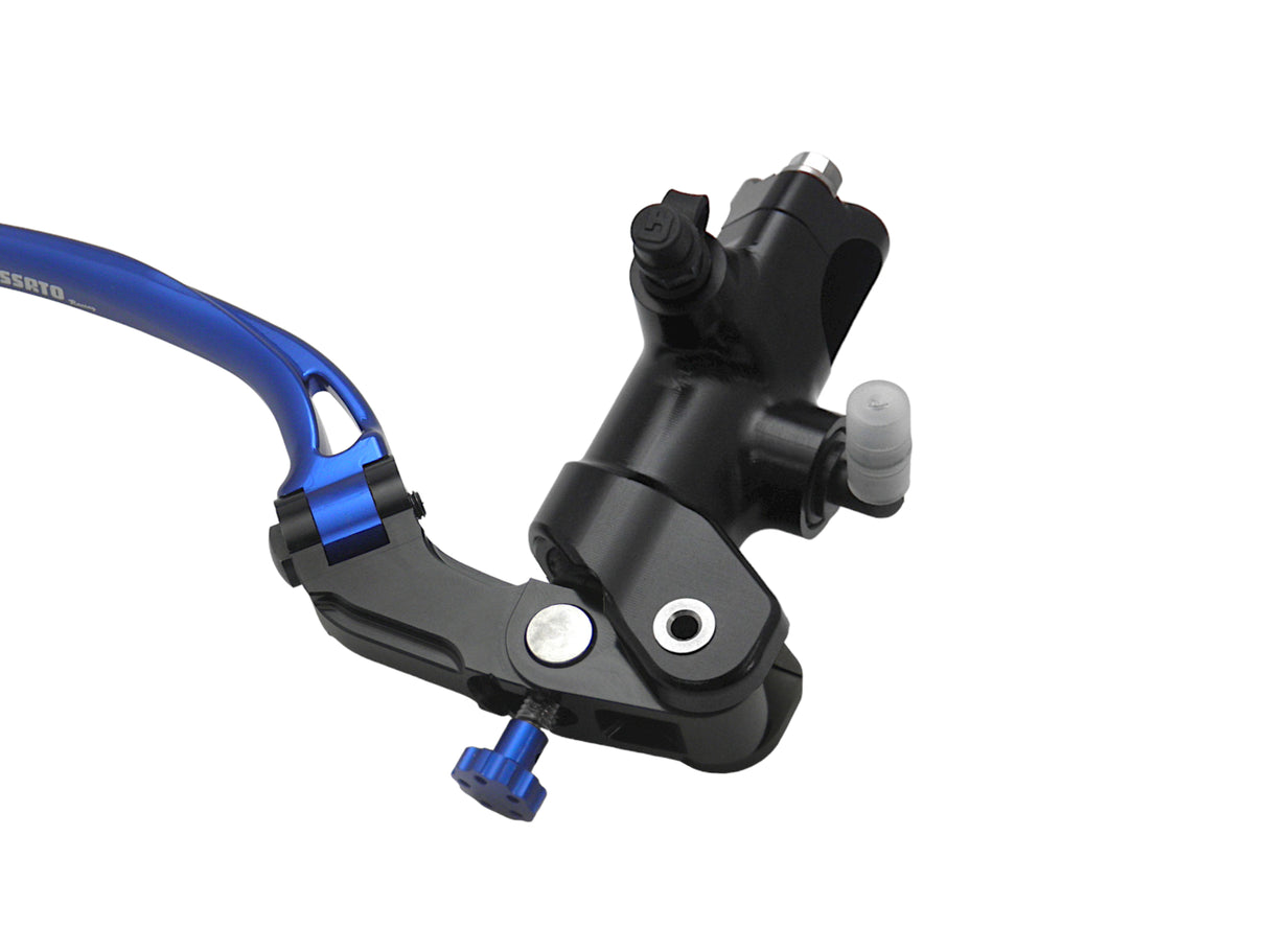 Pompa Freno Radiale Accossato 19x18 Con Corpo Pompa Anodizzato Nero E Leva Snodata Colorata (Pomello+Leva)