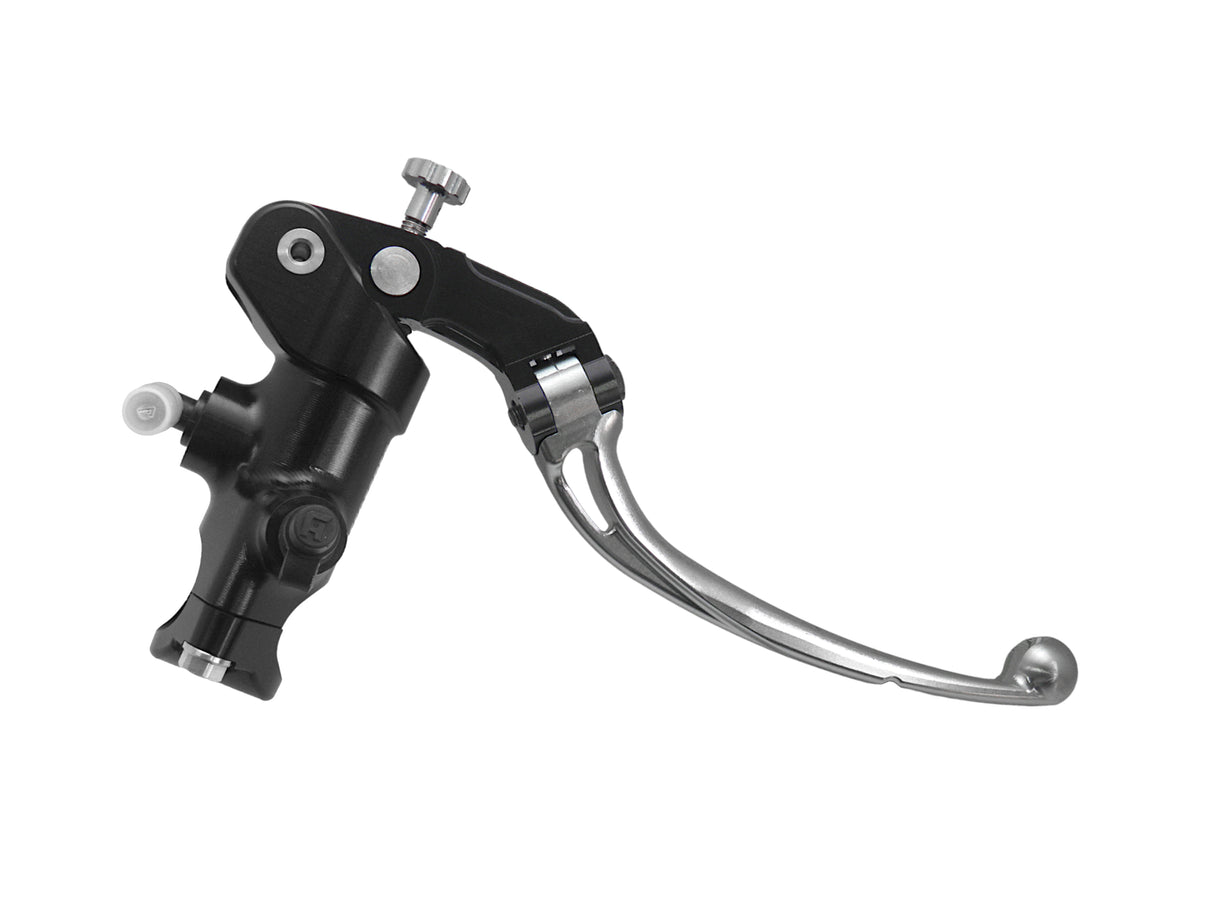 Pompa Freno Radiale Accossato 19x18 Con Corpo Pompa Anodizzato Nero E Leva Snodata Colorata (Pomello+Leva)