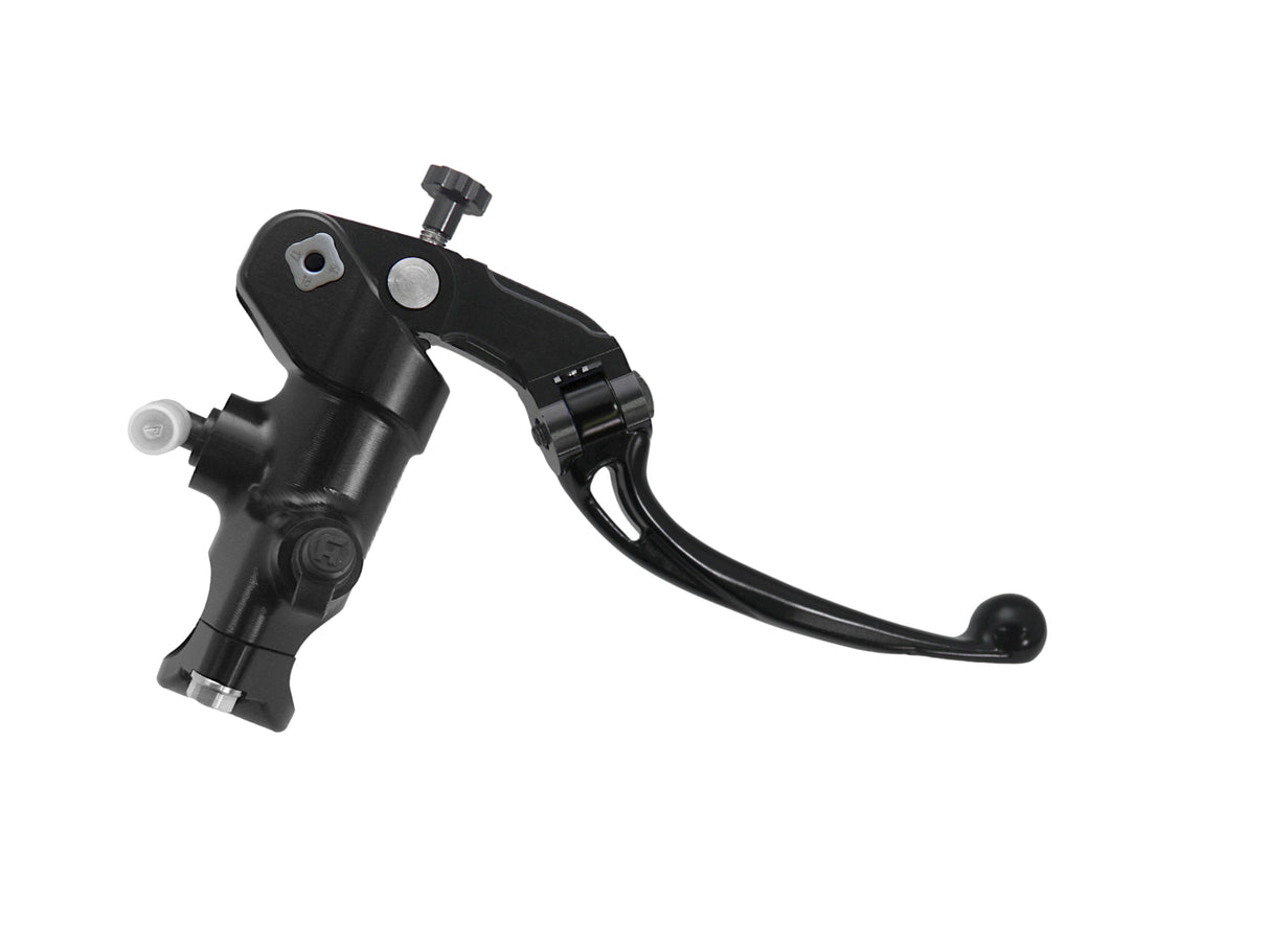 Pompa Freno Radiale Accossato PRS 19x17-18-19 Con Corpo Pompa Anodizzato Nero E Leva Snodata Colorata (Pomello+Leva)