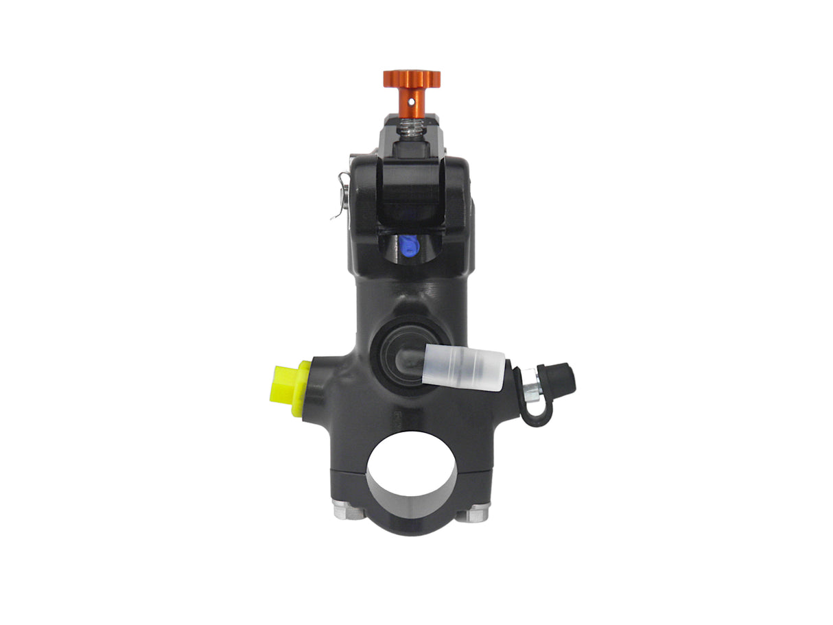 Pompa Freno Radiale Accossato PRS 19x17-18-19 Con Corpo Pompa Anodizzato Nero E Leva Snodata Colorata (Pomello+Leva)