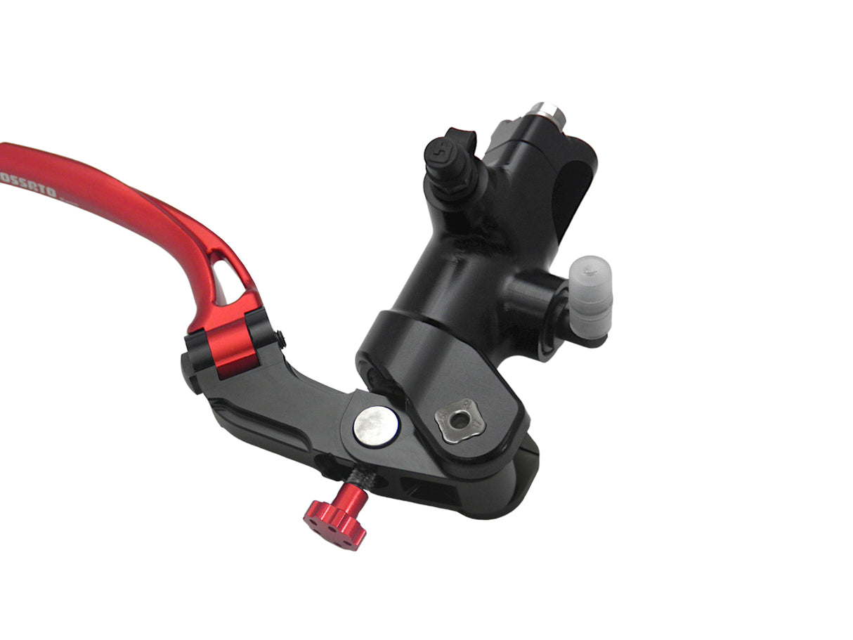 Pompa Freno Radiale Accossato PRS 19x17-18-19 Con Corpo Pompa Anodizzato Nero E Leva Snodata Colorata (Pomello+Leva)