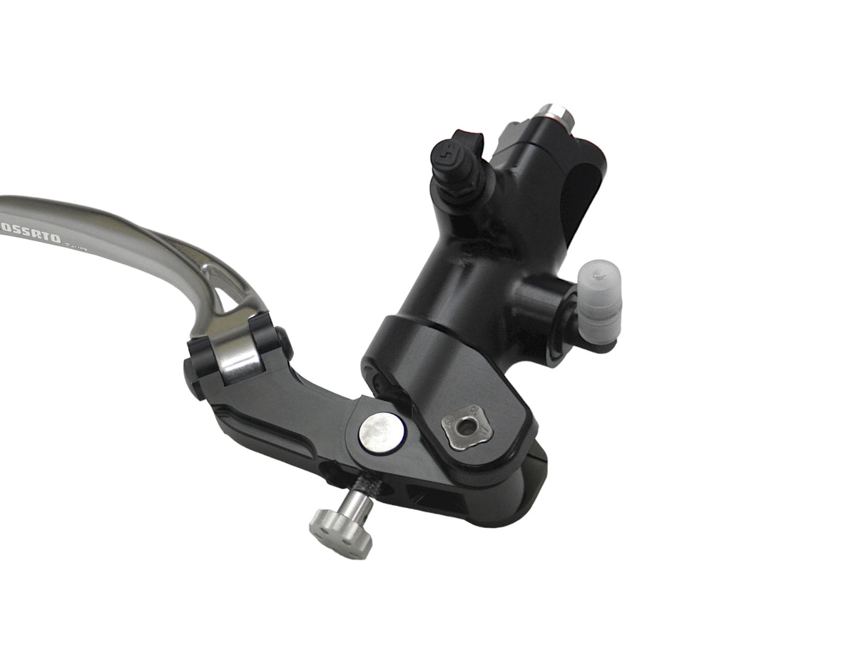 Pompa Freno Radiale Accossato PRS 19x17-18-19 Con Corpo Pompa Anodizzato Nero E Leva Snodata Colorata (Pomello+Leva)