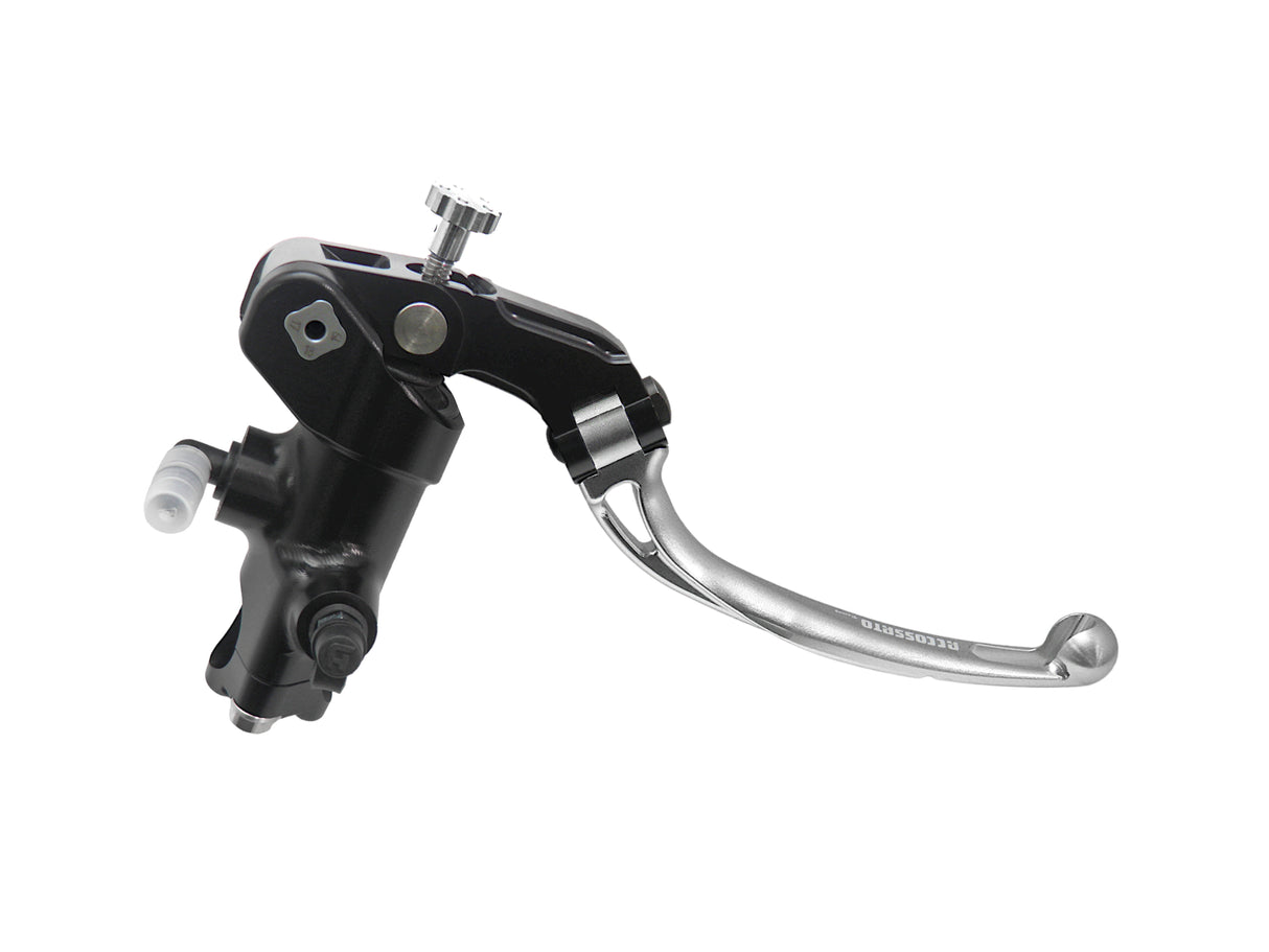 Pompa Freno Radiale Accossato PRS 19x17-18-19 Con Corpo Pompa Anodizzato Nero E Leva Snodata Colorata (Pomello+Leva)