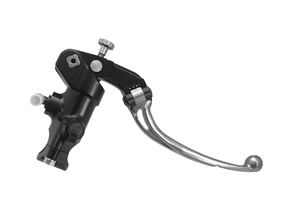 Pompa Freno Radiale Accossato PRS 19x17-18-19 Con Corpo Pompa Anodizzato Nero E Leva Snodata Colorata (Pomello+Leva)