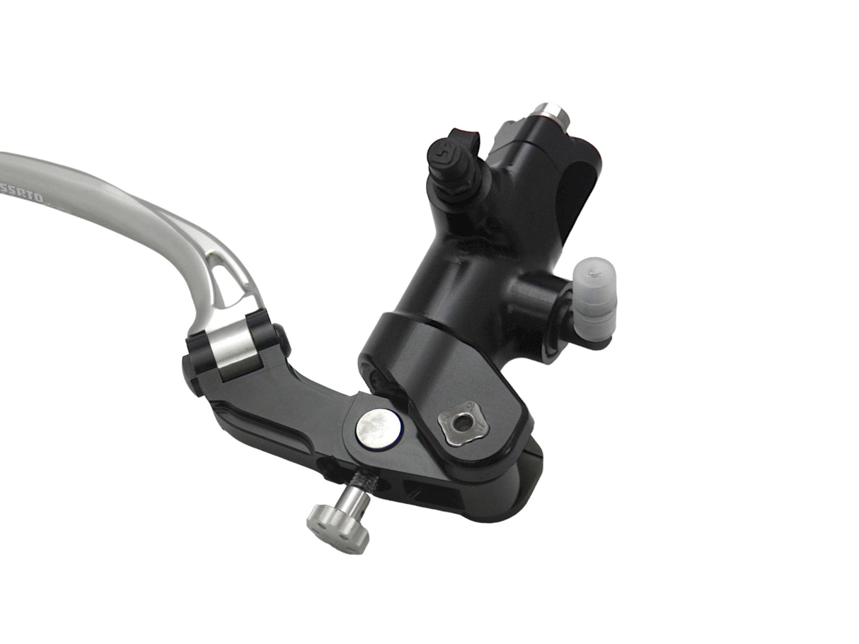 Pompa Freno Radiale Accossato PRS 19x17-18-19 Con Corpo Pompa Anodizzato Nero E Leva Snodata Colorata (Pomello+Leva)