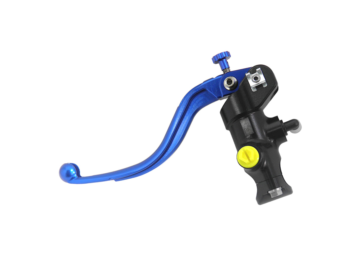 Pompa Freno Radiale Accossato 19x18 Con Corpo Pompa Anodizzato Nero E Leva Fissa Colorata (Pomello+Leva)