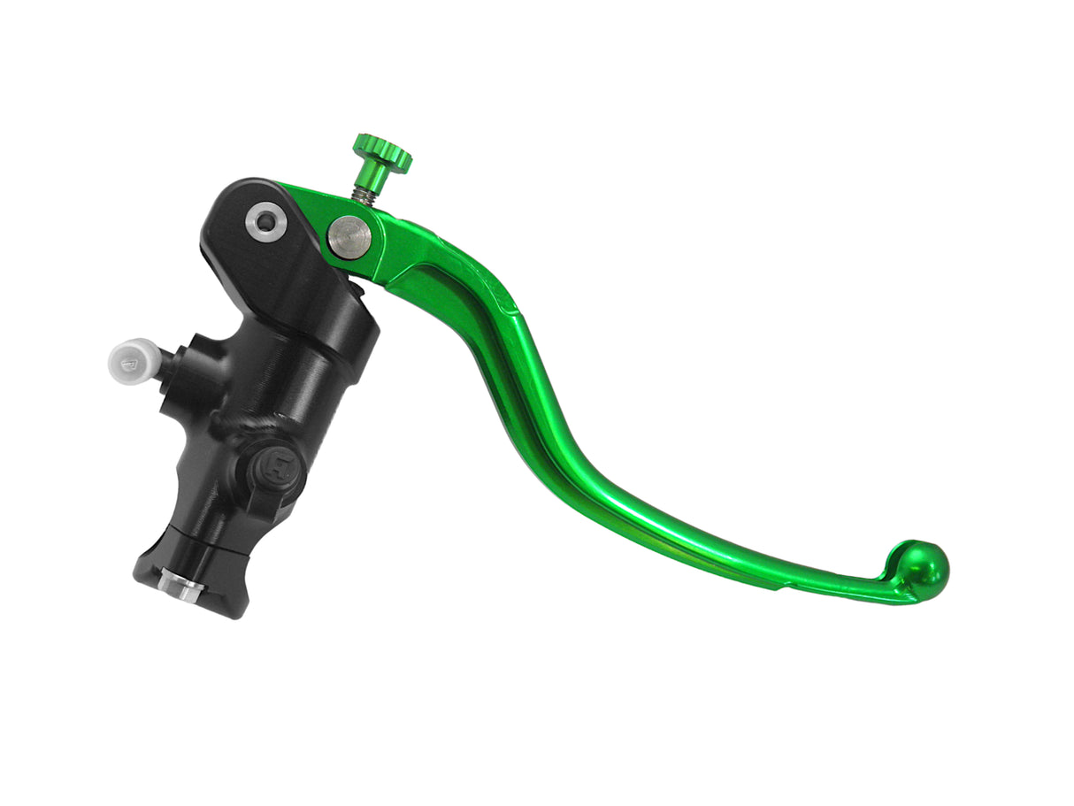 Pompa Freno Radiale Accossato 19x18 Con Corpo Pompa Anodizzato Nero E Leva Fissa Colorata (Pomello+Leva)