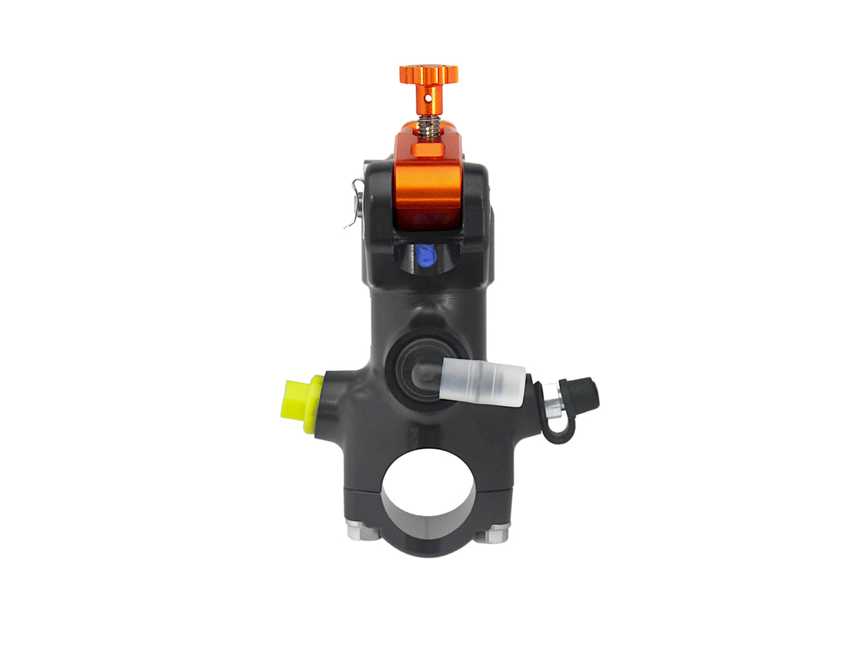 Pompa Freno Radiale Accossato 19x18 Con Corpo Pompa Anodizzato Nero E Leva Fissa Colorata (Pomello+Leva)