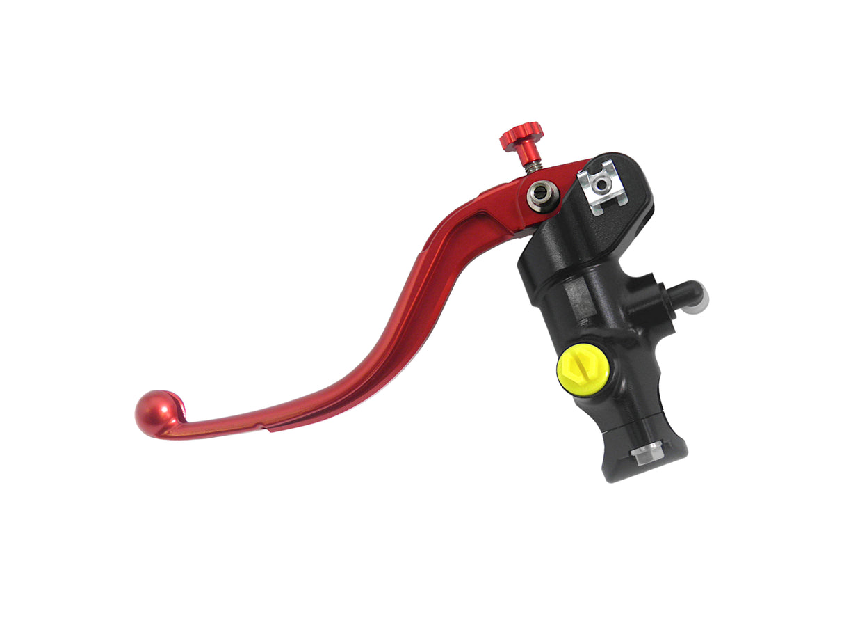 Pompa Freno Radiale Accossato 19x18 Con Corpo Pompa Anodizzato Nero E Leva Fissa Colorata (Pomello+Leva)