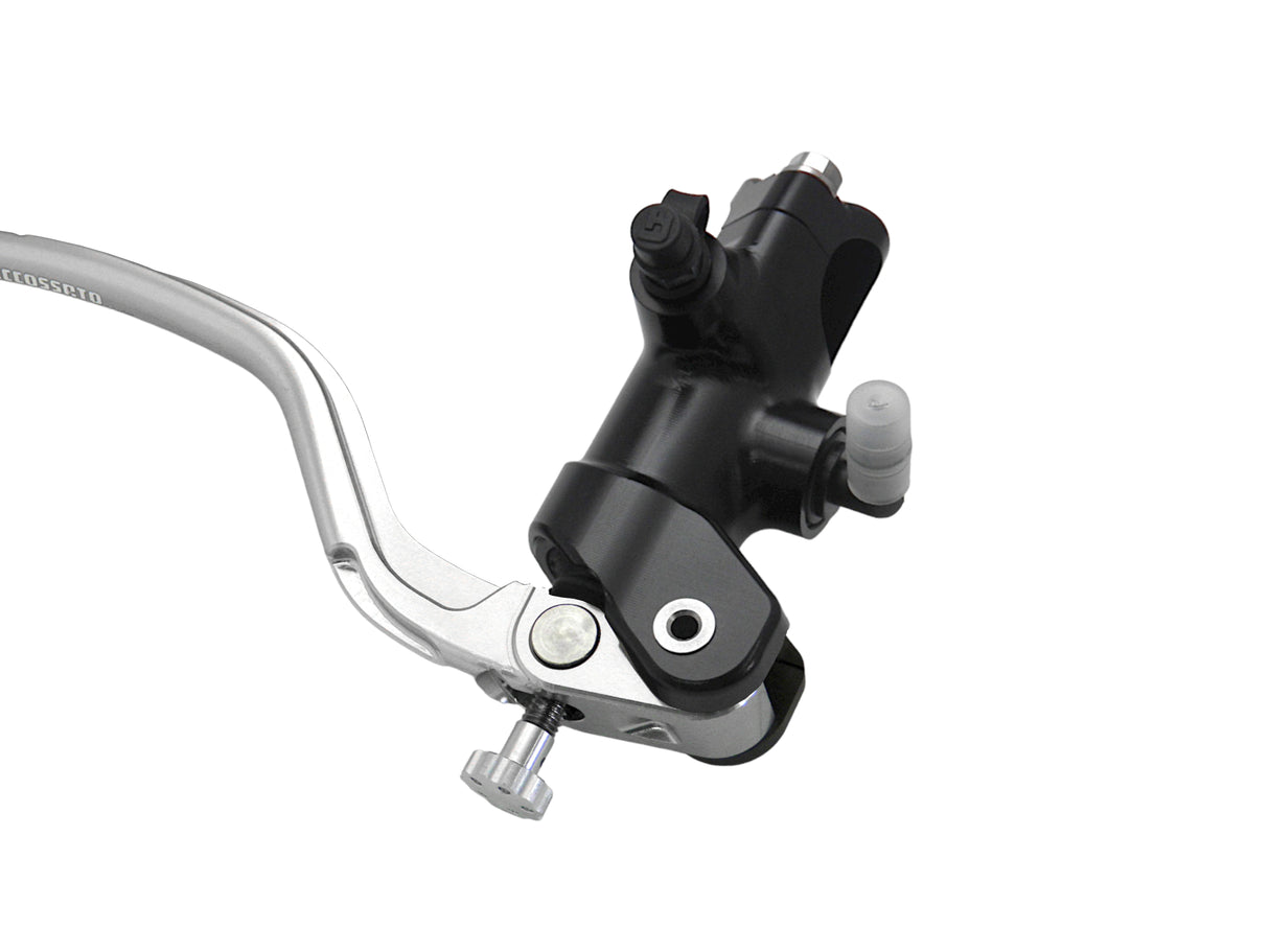 Pompa Freno Radiale Accossato 19x18 Con Corpo Pompa Anodizzato Nero E Leva Fissa Colorata (Pomello+Leva)