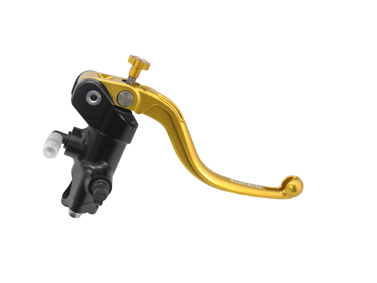 Pompa Freno Radiale Accossato 19x18 Con Corpo Pompa Anodizzato Nero E Leva Fissa Colorata (Pomello+Leva)