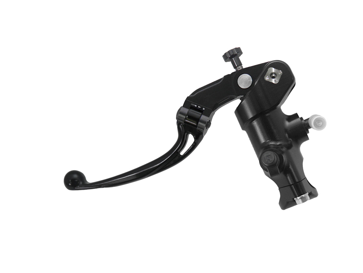 Pompa Frizione Radiale Accossato PRS 16x15-16-17 Con Corpo Pompa Anodizzato Nero E Leva Snodata Colorata (Pomello+Leva)