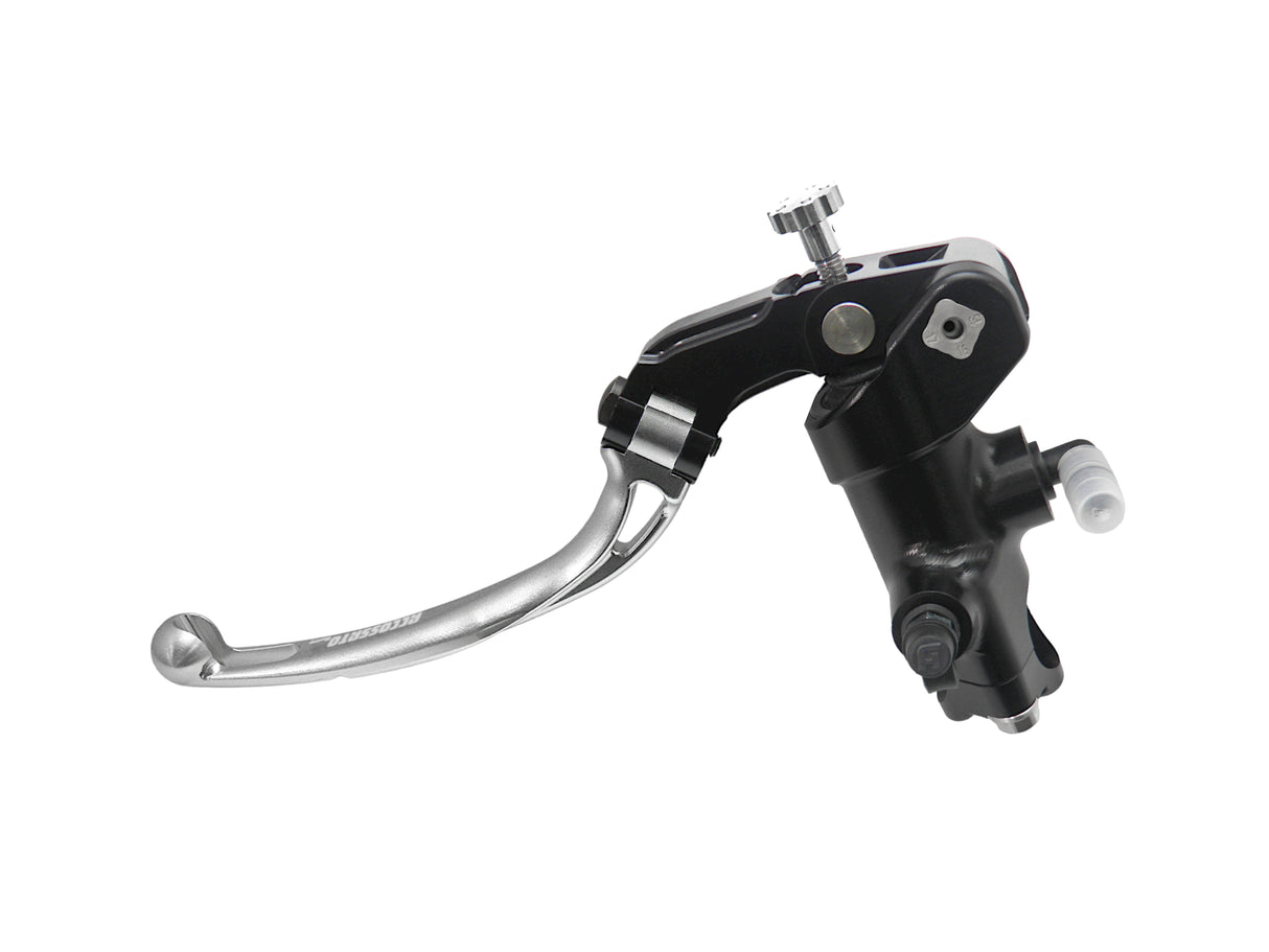 Pompa Frizione Radiale Accossato PRS 16x15-16-17 Con Corpo Pompa Anodizzato Nero E Leva Snodata Colorata (Pomello+Leva)