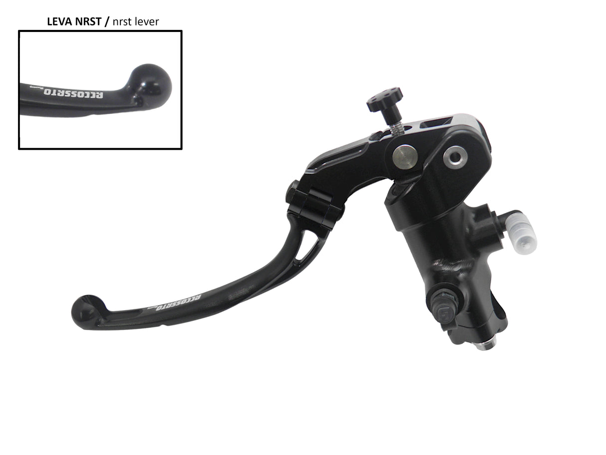 Pompa Frizione Radiale Accossato 16x16 Con Corpo Pompa Anodizzato Nero E Leva Snodata Colorata (Pomello+Leva)