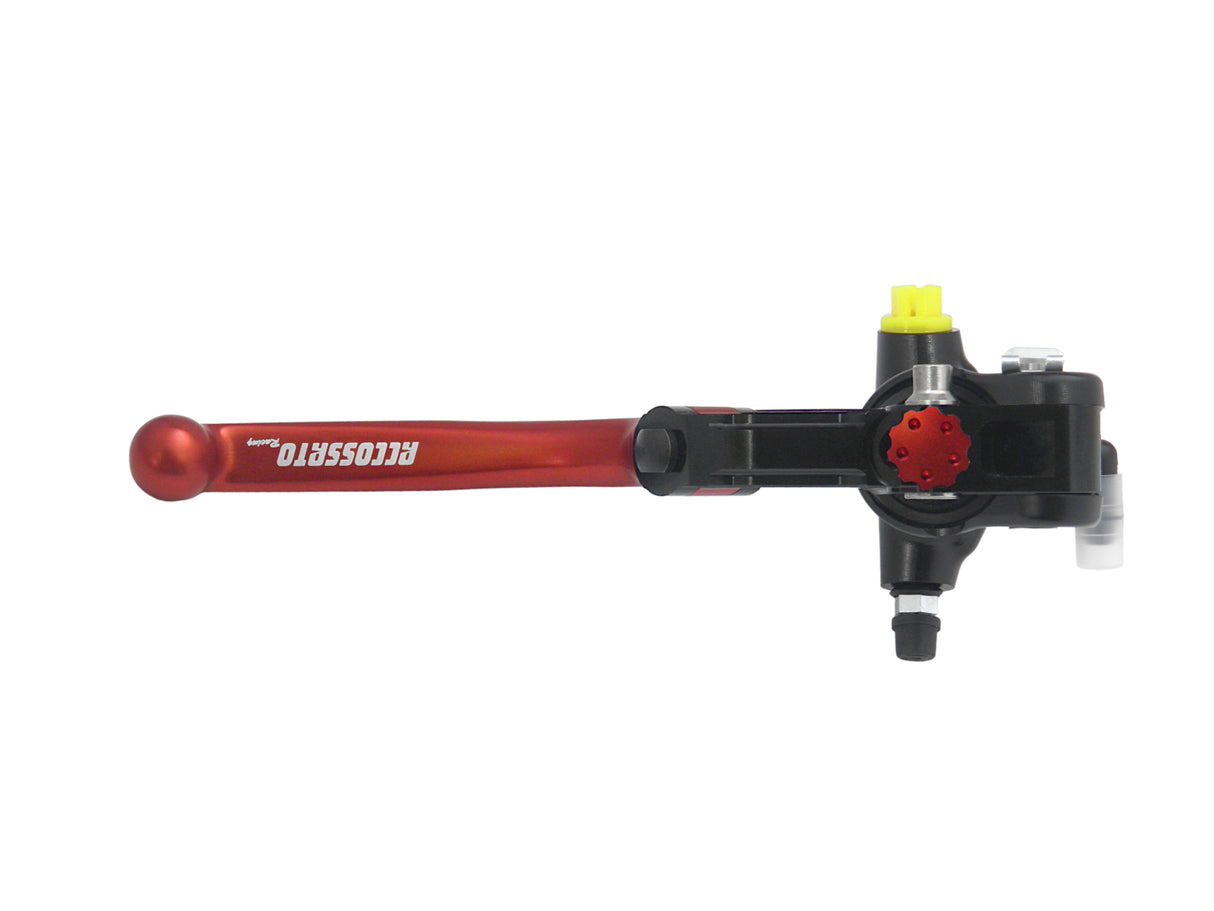 Pompa Frizione Radiale Accossato 16x16 Con Corpo Pompa Anodizzato Nero E Leva Snodata Colorata (Pomello+Leva)