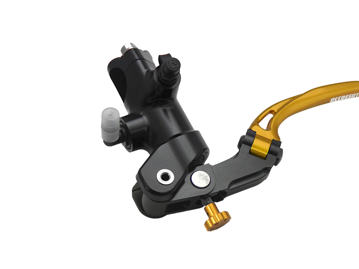 Pompa Frizione Radiale Accossato 16x16 Con Corpo Pompa Anodizzato Nero E Leva Snodata Colorata (Pomello+Leva)