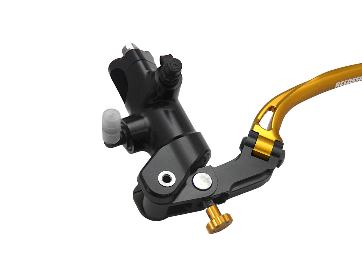 Pompa Frizione Radiale Accossato 16x16 Con Corpo Pompa Anodizzato Nero E Leva Snodata Colorata (Pomello+Leva)