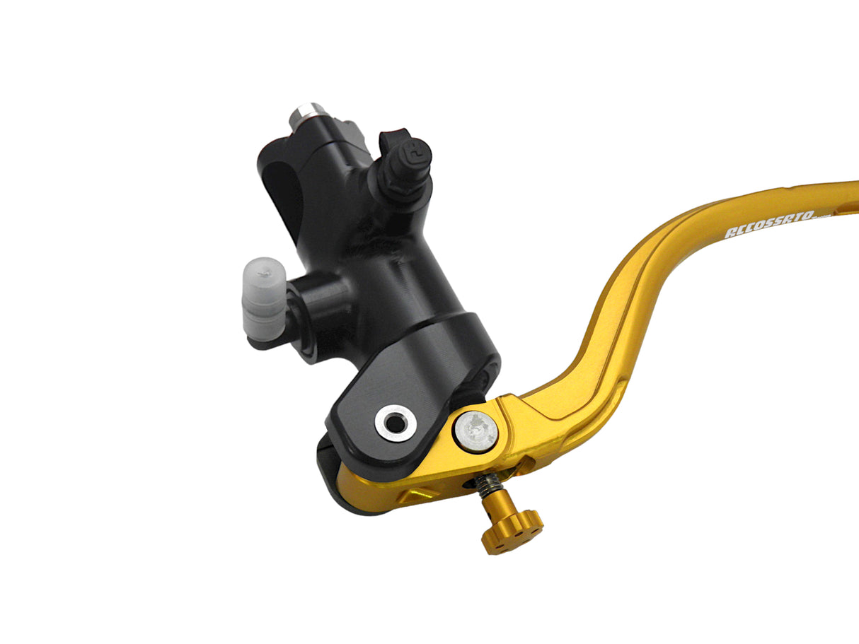 Pompa Frizione Radiale Accossato 16x16 Con Corpo Pompa Anodizzato Nero E Leva Fissa Colorata (Pomello+Leva)