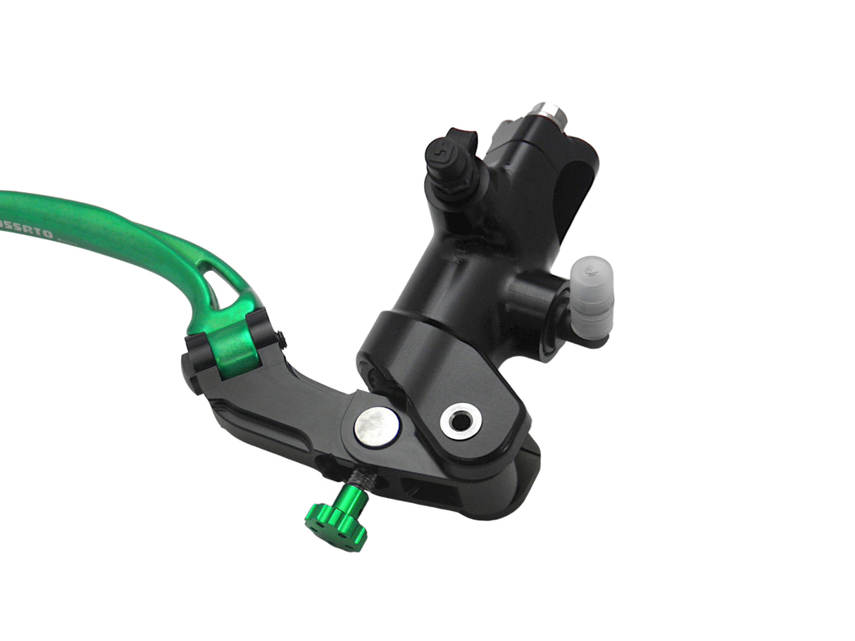 Pompa Freno Radiale Accossato 16x18 Con Corpo Pompa Anodizzato Nero E Leva Snodata Colorata (Pomello+Leva)
