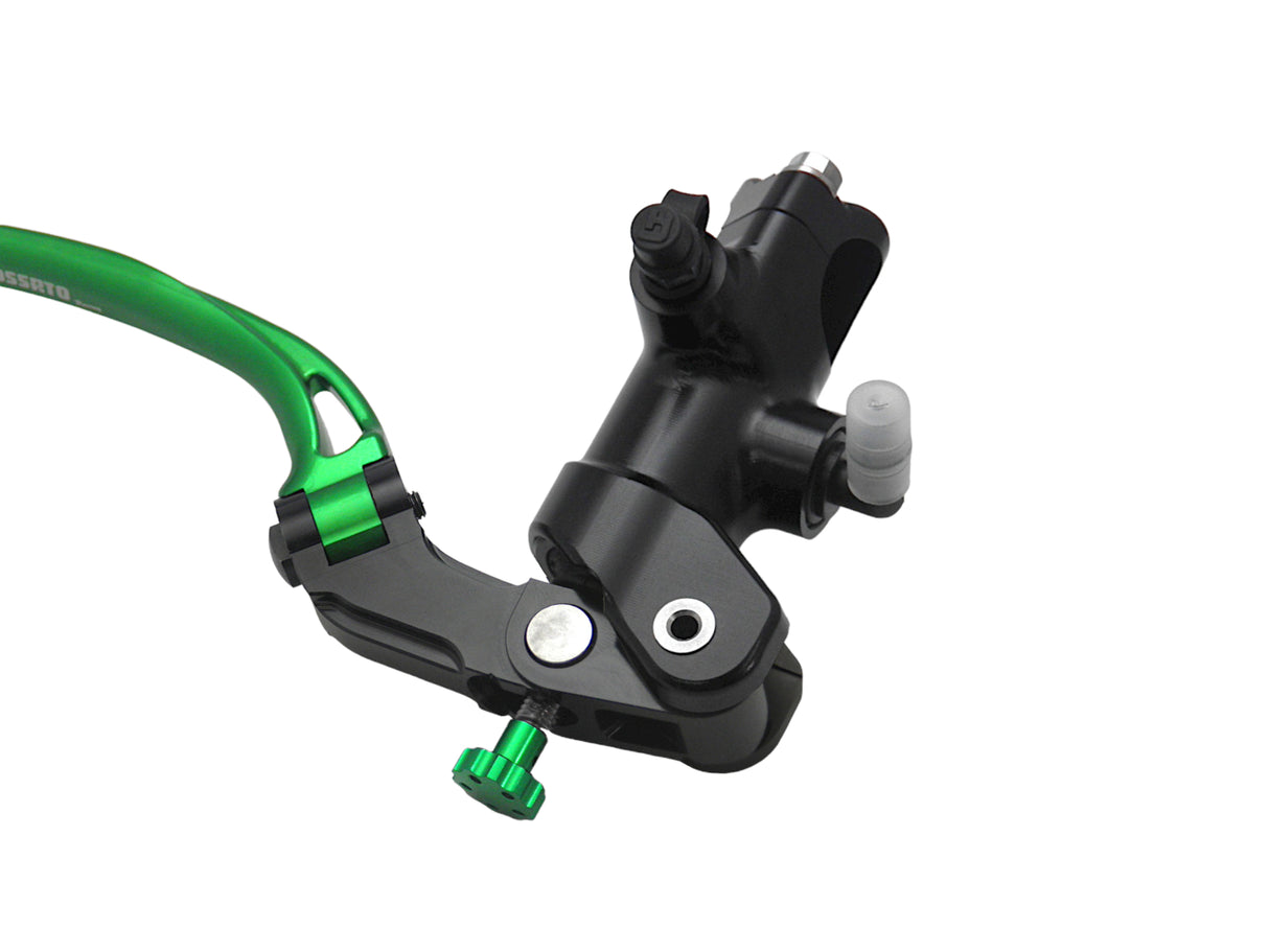Pompa Freno Radiale Accossato 16x18 Con Corpo Pompa Anodizzato Nero E Leva Snodata Colorata (Pomello+Leva)