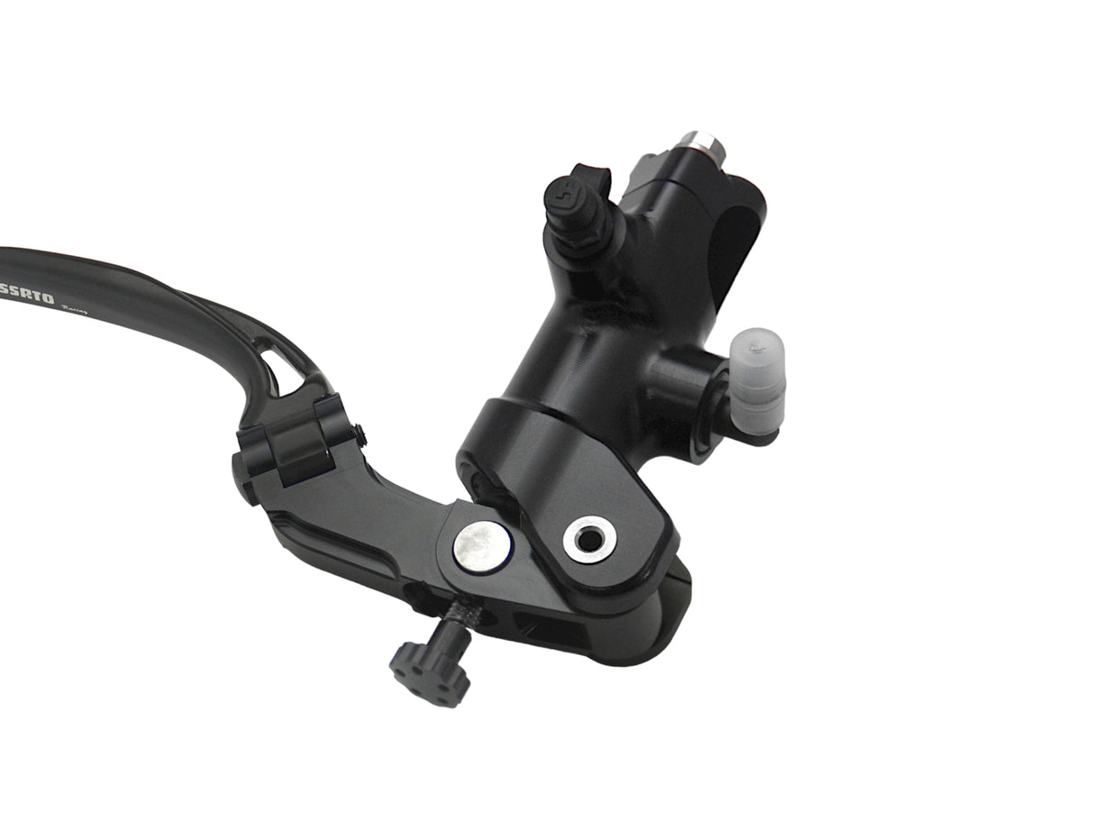 Pompa Freno Radiale Accossato 16x18 Con Corpo Pompa Anodizzato Nero E Leva Snodata Colorata (Pomello+Leva)