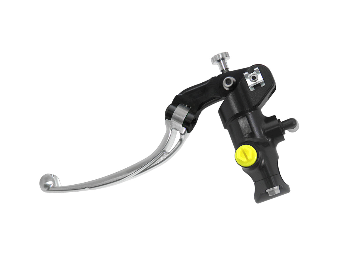 Pompa Freno Radiale Accossato 16x18 Con Corpo Pompa Anodizzato Nero E Leva Snodata Colorata (Pomello+Leva)