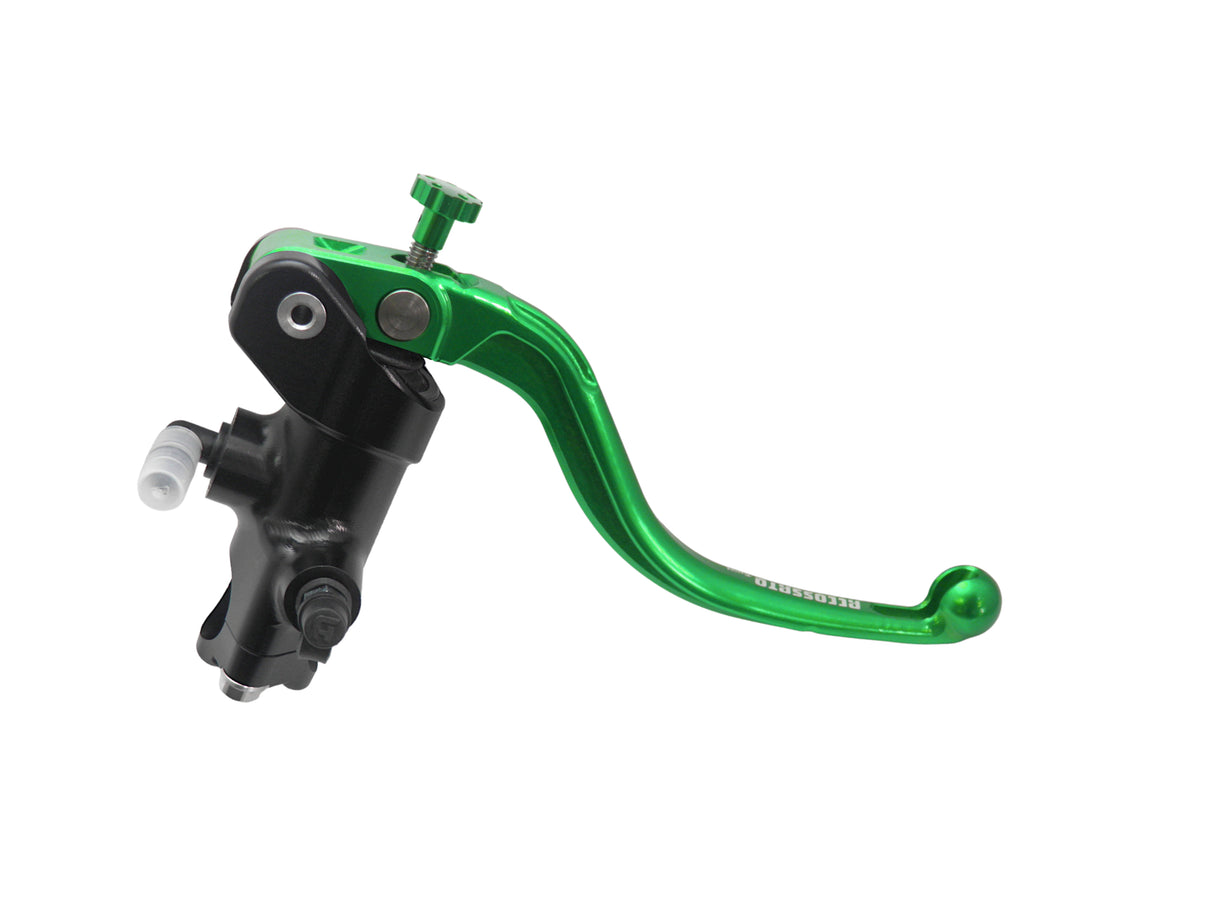 Pompa Freno Radiale Accossato 16x18 Con Corpo Pompa Anodizzato Nero E Leva Fissa Colorata (Pomello+Leva)