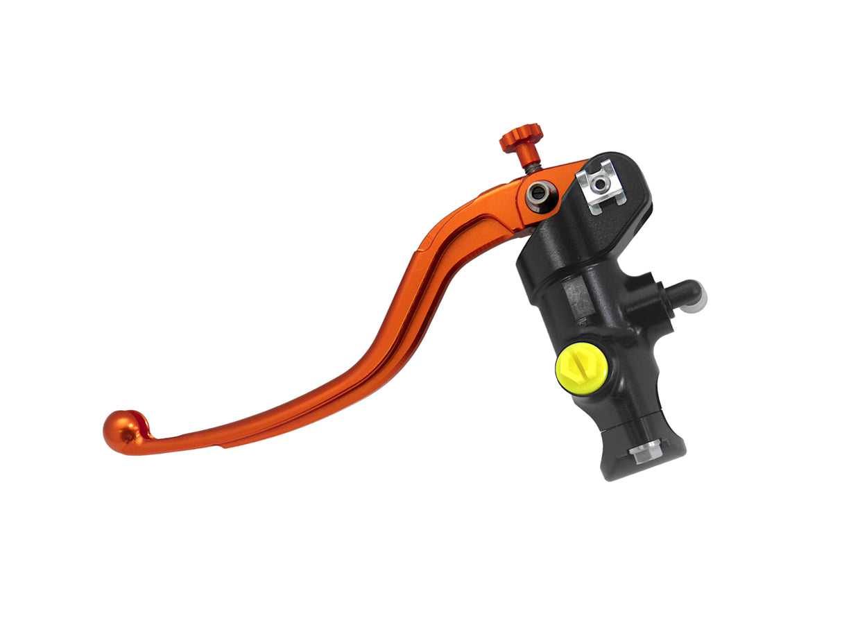 Pompa Freno Radiale Accossato 16x18 Con Corpo Pompa Anodizzato Nero E Leva Fissa Colorata (Pomello+Leva)