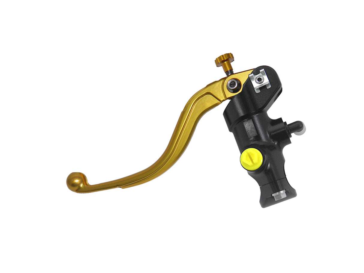 Pompa Freno Radiale Accossato 19x20 Con Corpo Pompa Anodizzato Nero E Leva Fissa Colorata (Pomello+Leva)