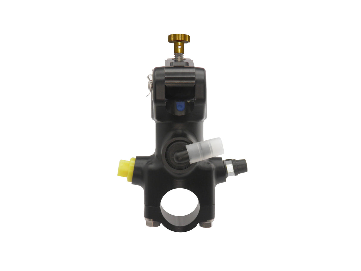 Pompa Freno Radiale Accossato PRS 16x17-18-19 Con Corpo Pompa Anodizzato Nero E Leva Snodata Colorata (Pomello+Leva)