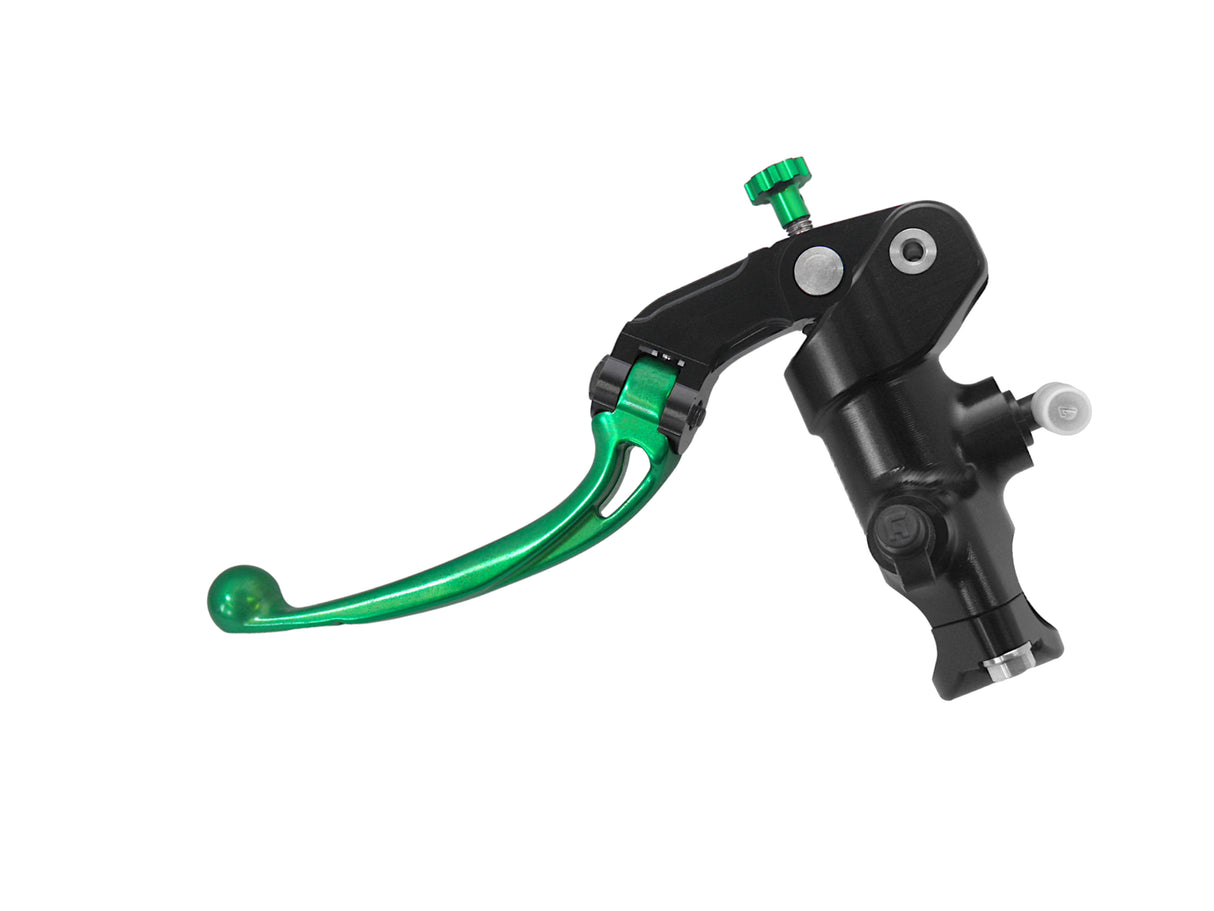 Pompa Frizione Radiale Accossato 16x18 Con Corpo Pompa Anodizzato Nero E Leva Snodata Colorata (Pomello+Leva)