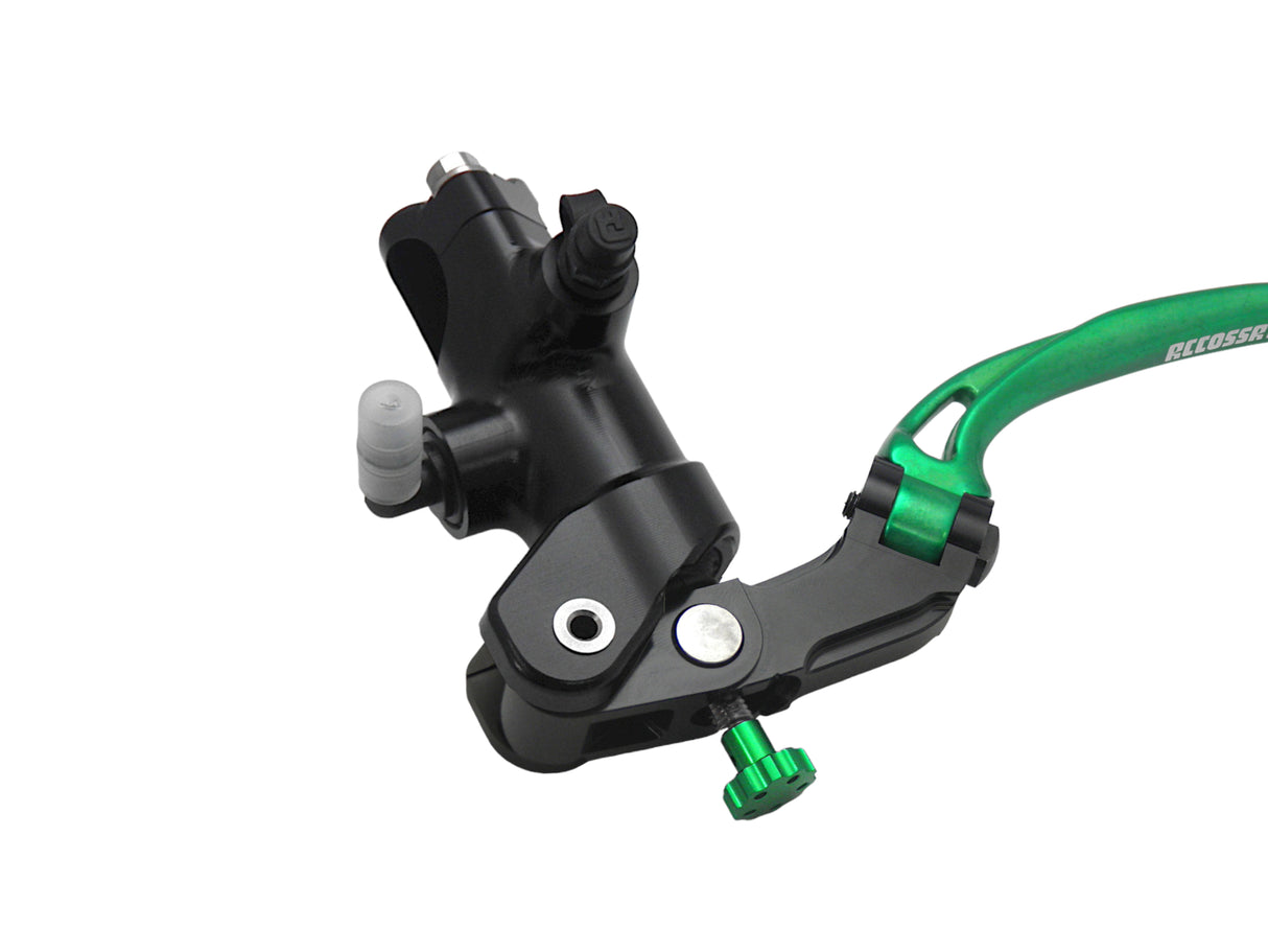 Pompa Frizione Radiale Accossato 16x18 Con Corpo Pompa Anodizzato Nero E Leva Snodata Colorata (Pomello+Leva)