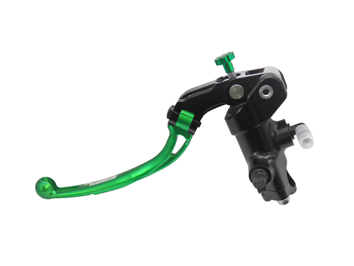 Pompa Frizione Radiale Accossato 16x18 Con Corpo Pompa Anodizzato Nero E Leva Snodata Colorata (Pomello+Leva)