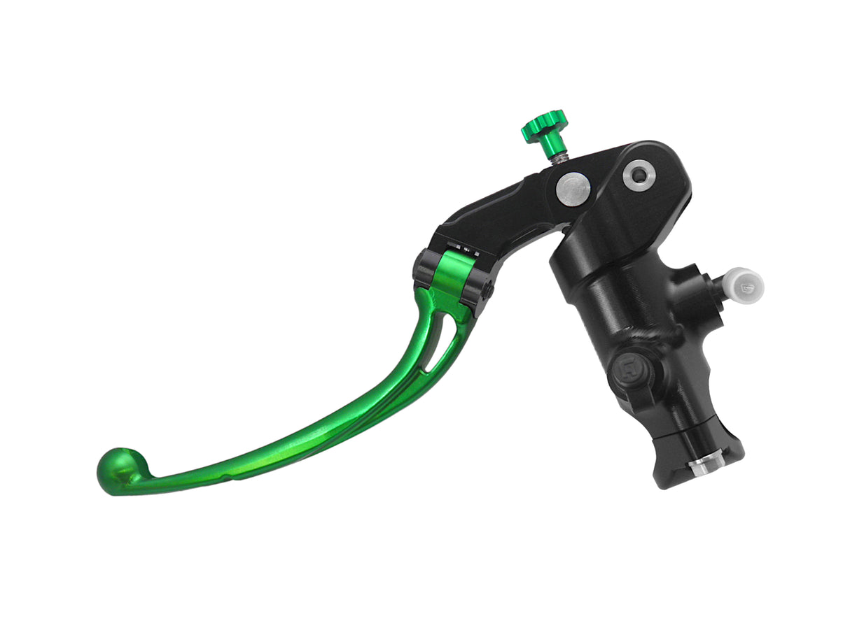 Pompa Frizione Radiale Accossato 16x18 Con Corpo Pompa Anodizzato Nero E Leva Snodata Colorata (Pomello+Leva)