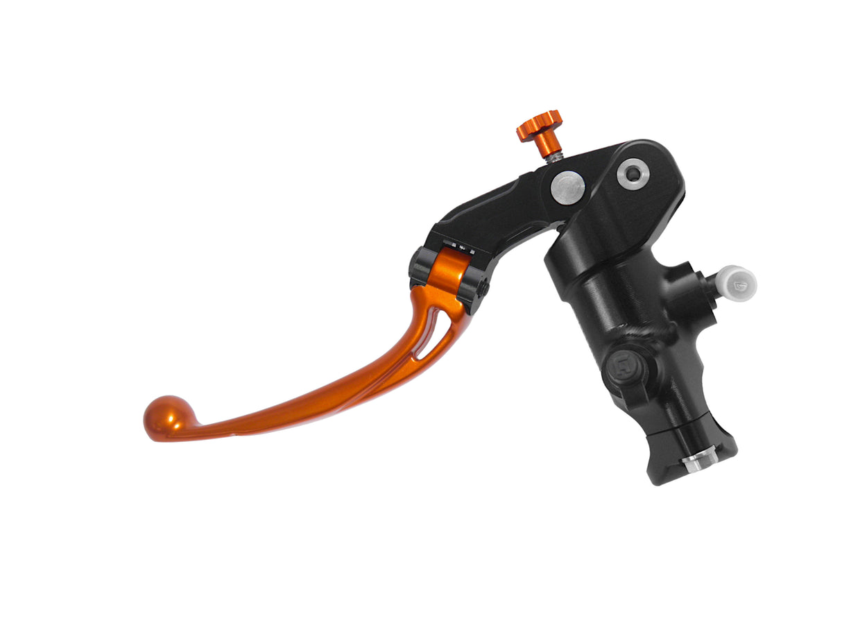 Pompa Frizione Radiale Accossato 16x18 Con Corpo Pompa Anodizzato Nero E Leva Snodata Colorata (Pomello+Leva)