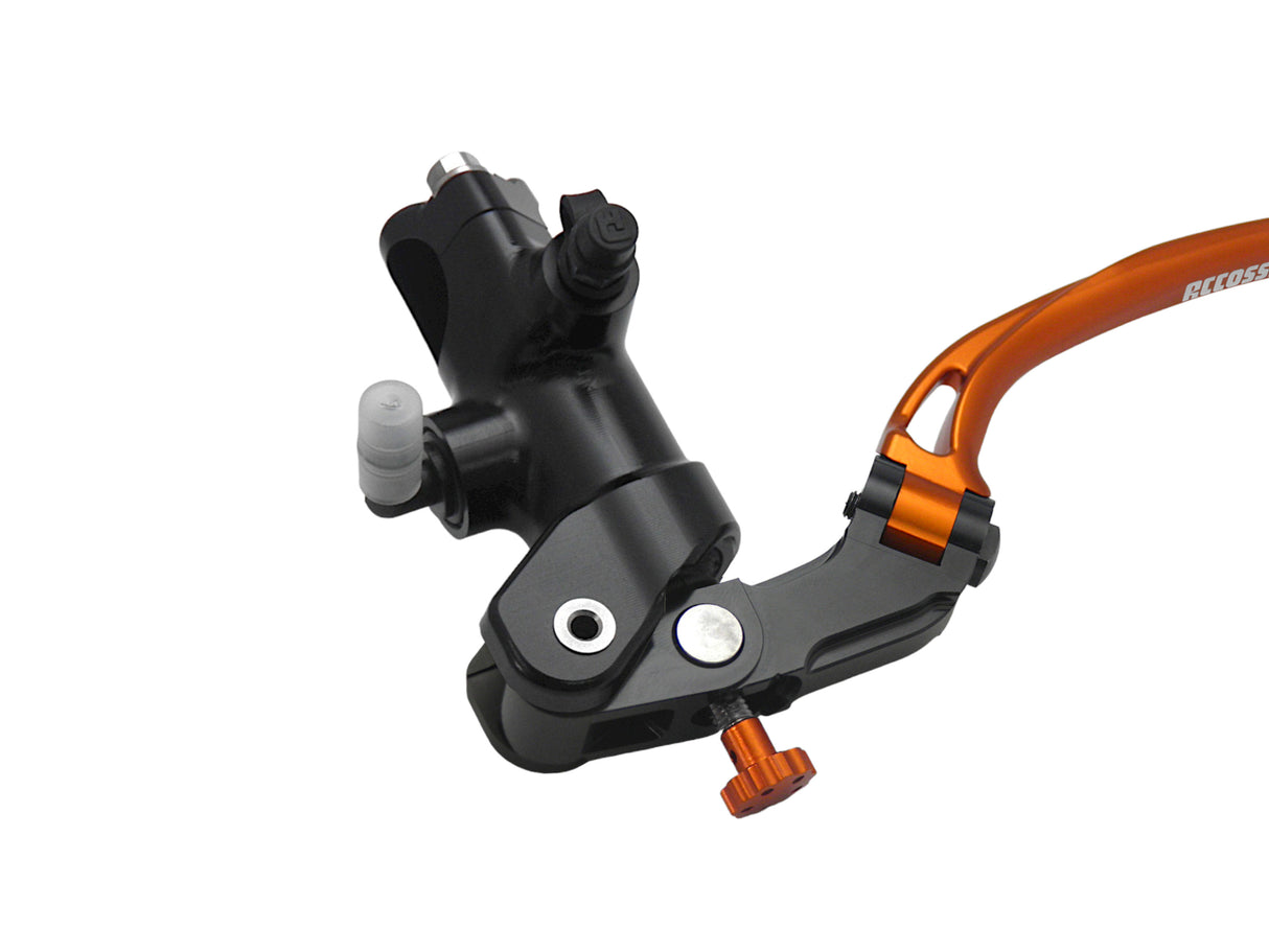 Pompa Frizione Radiale Accossato 16x18 Con Corpo Pompa Anodizzato Nero E Leva Snodata Colorata (Pomello+Leva)