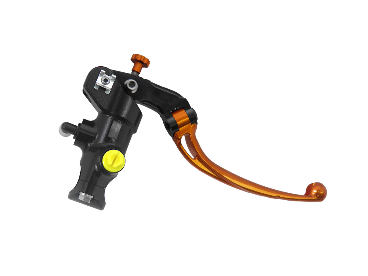 Pompa Frizione Radiale Accossato 16x18 Con Corpo Pompa Anodizzato Nero E Leva Snodata Colorata (Pomello+Leva)