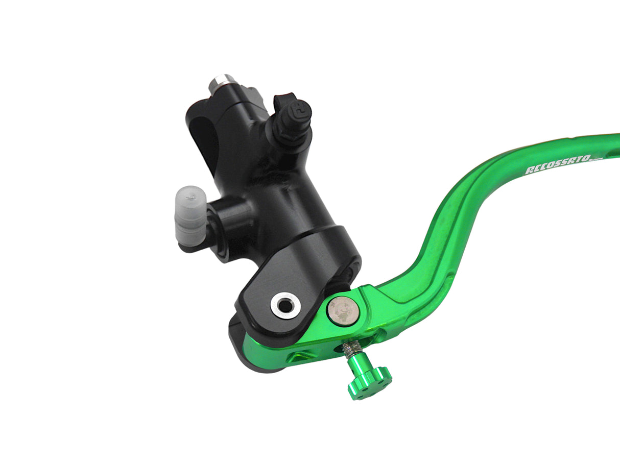 Pompa Frizione Radiale Accossato 16x18 Con Corpo Pompa Anodizzato Nero E Leva Fissa Colorata (Pomello+Leva)