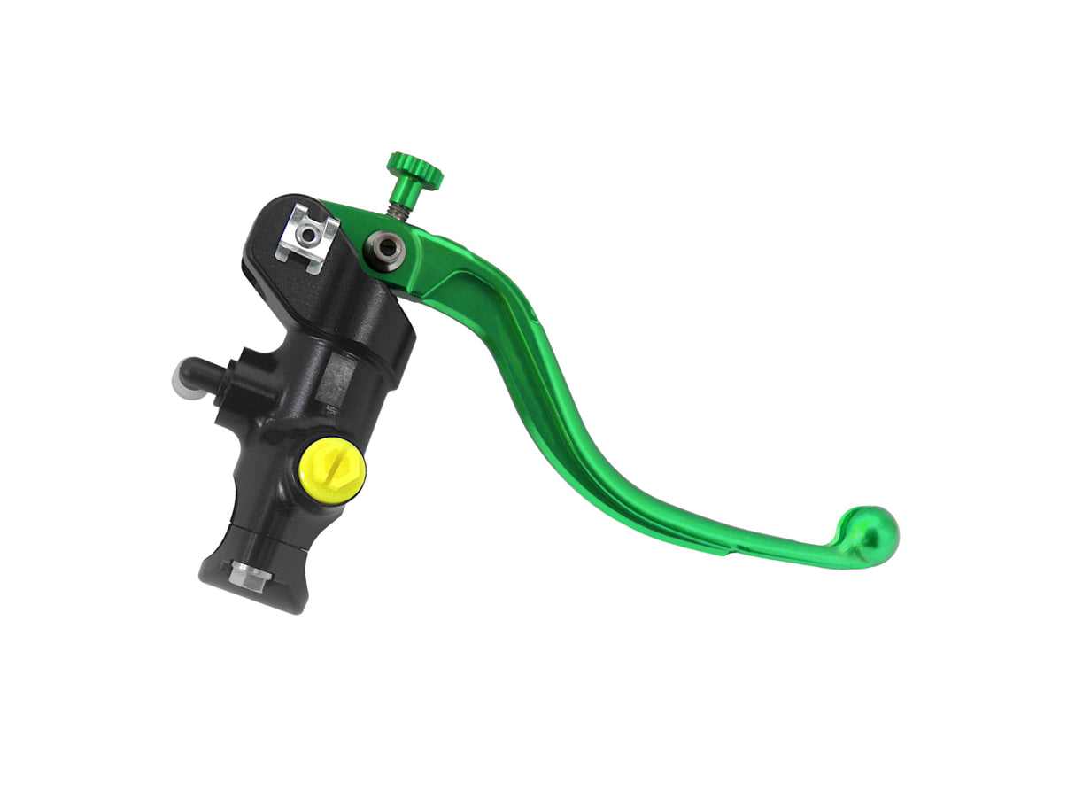 Pompa Frizione Radiale Accossato 16x18 Con Corpo Pompa Anodizzato Nero E Leva Fissa Colorata (Pomello+Leva)