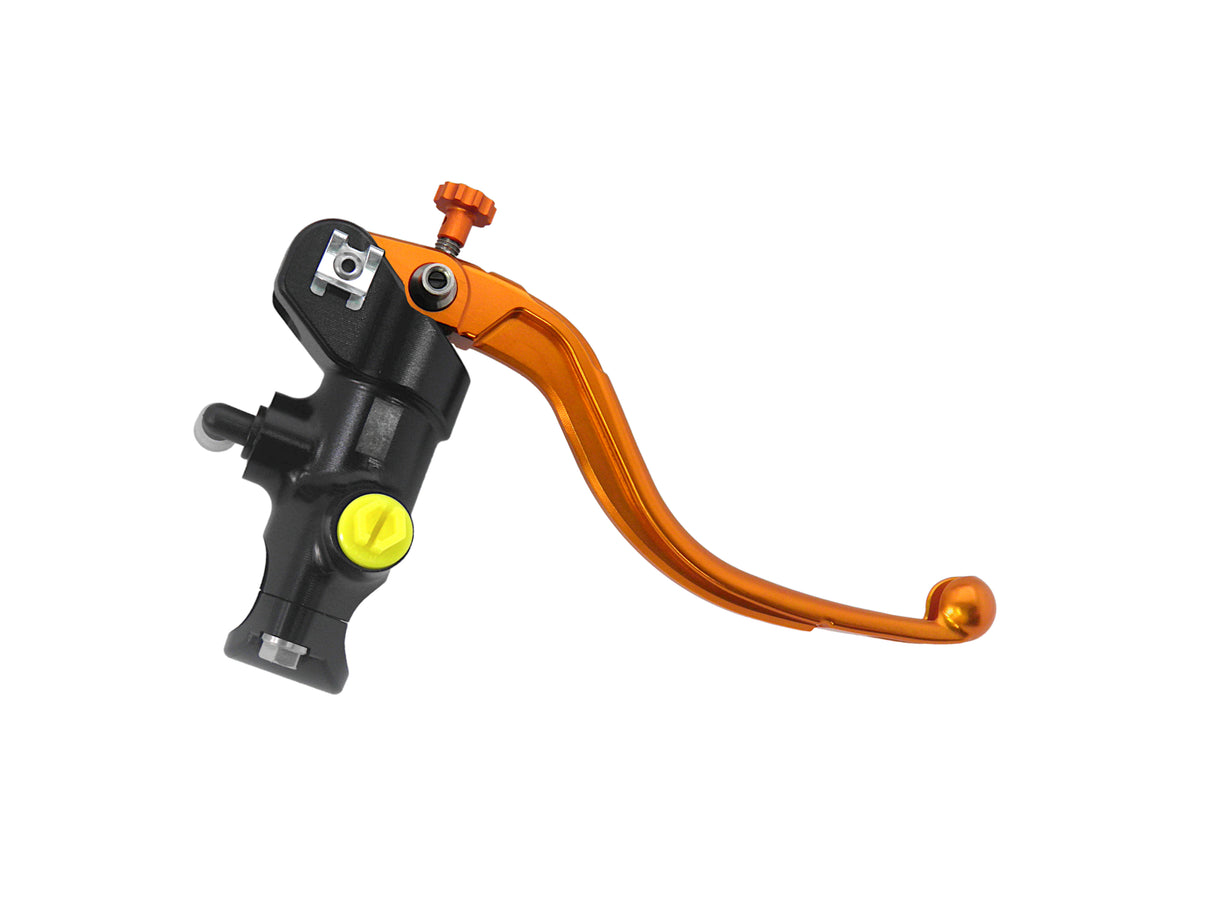 Pompa Frizione Radiale Accossato 16x18 Con Corpo Pompa Anodizzato Nero E Leva Fissa Colorata (Pomello+Leva)