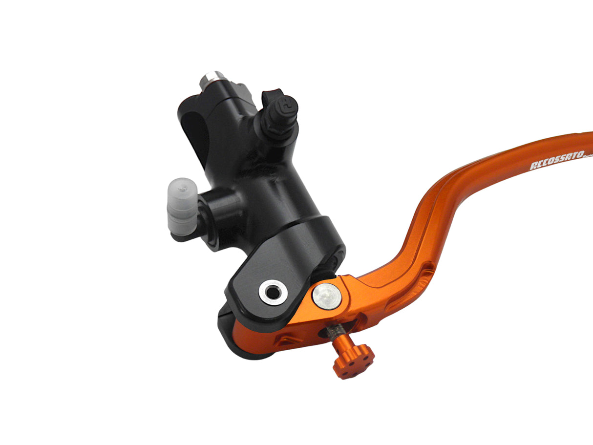 Pompa Frizione Radiale Accossato 16x18 Con Corpo Pompa Anodizzato Nero E Leva Fissa Colorata (Pomello+Leva)