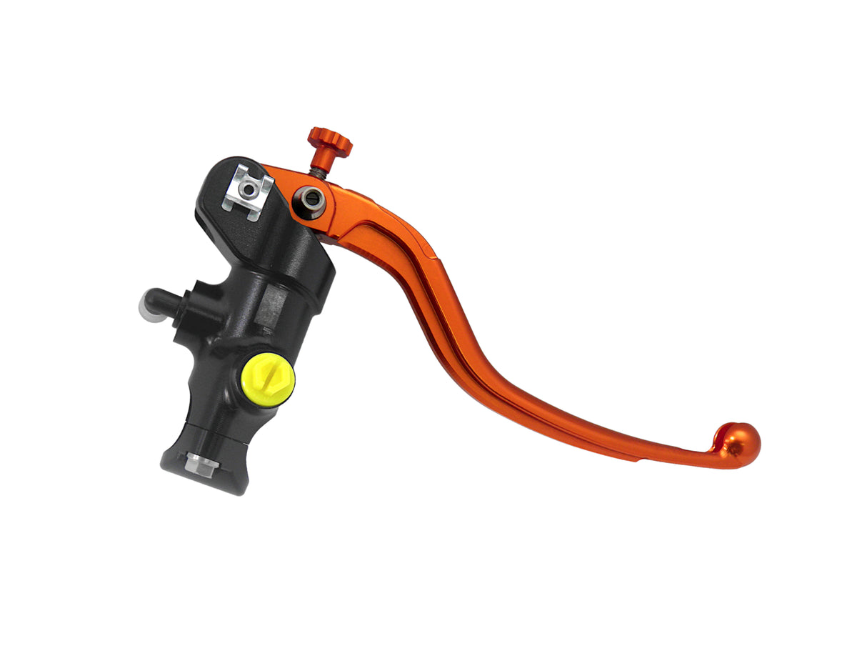 Pompa Frizione Radiale Accossato 16x18 Con Corpo Pompa Anodizzato Nero E Leva Fissa Colorata (Pomello+Leva)