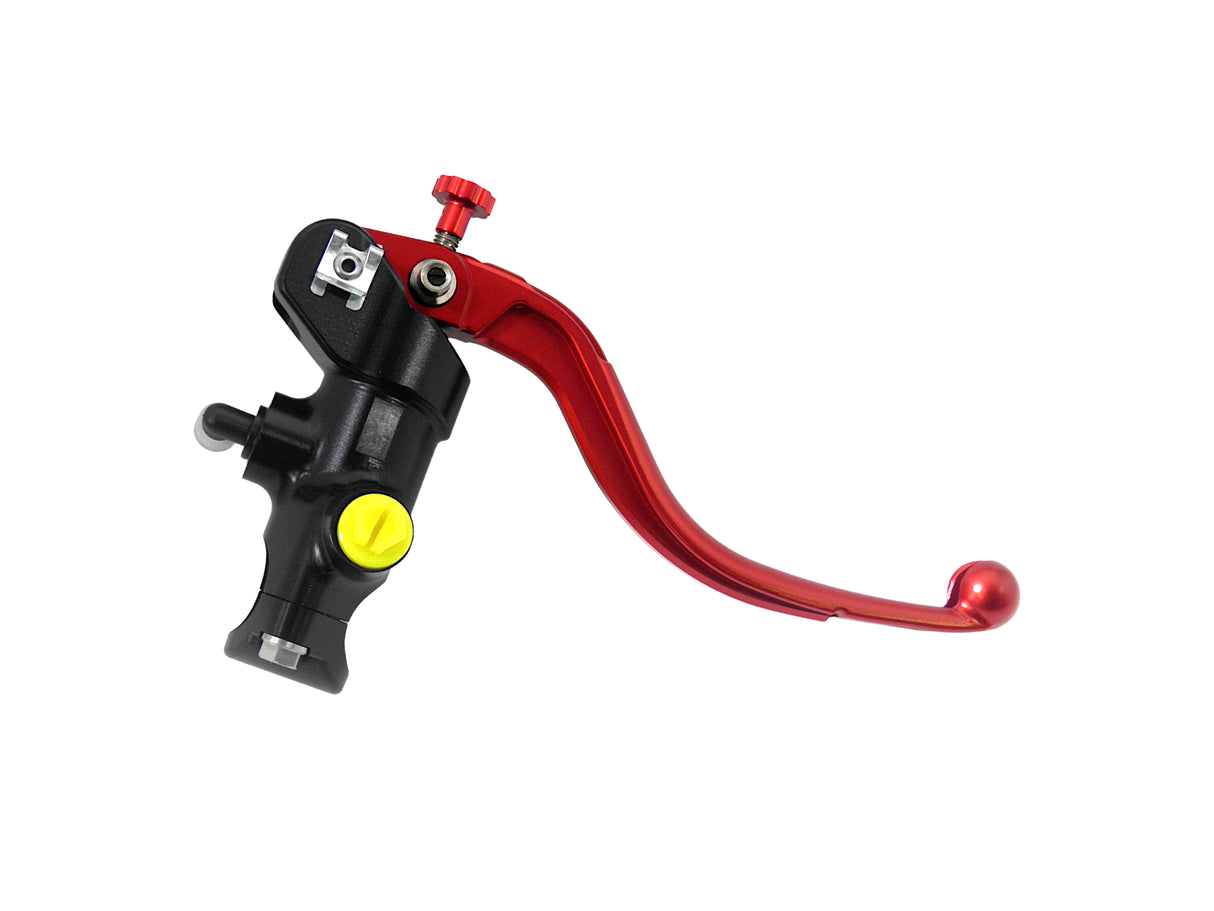 Pompa Frizione Radiale Accossato 16x18 Con Corpo Pompa Anodizzato Nero E Leva Fissa Colorata (Pomello+Leva)