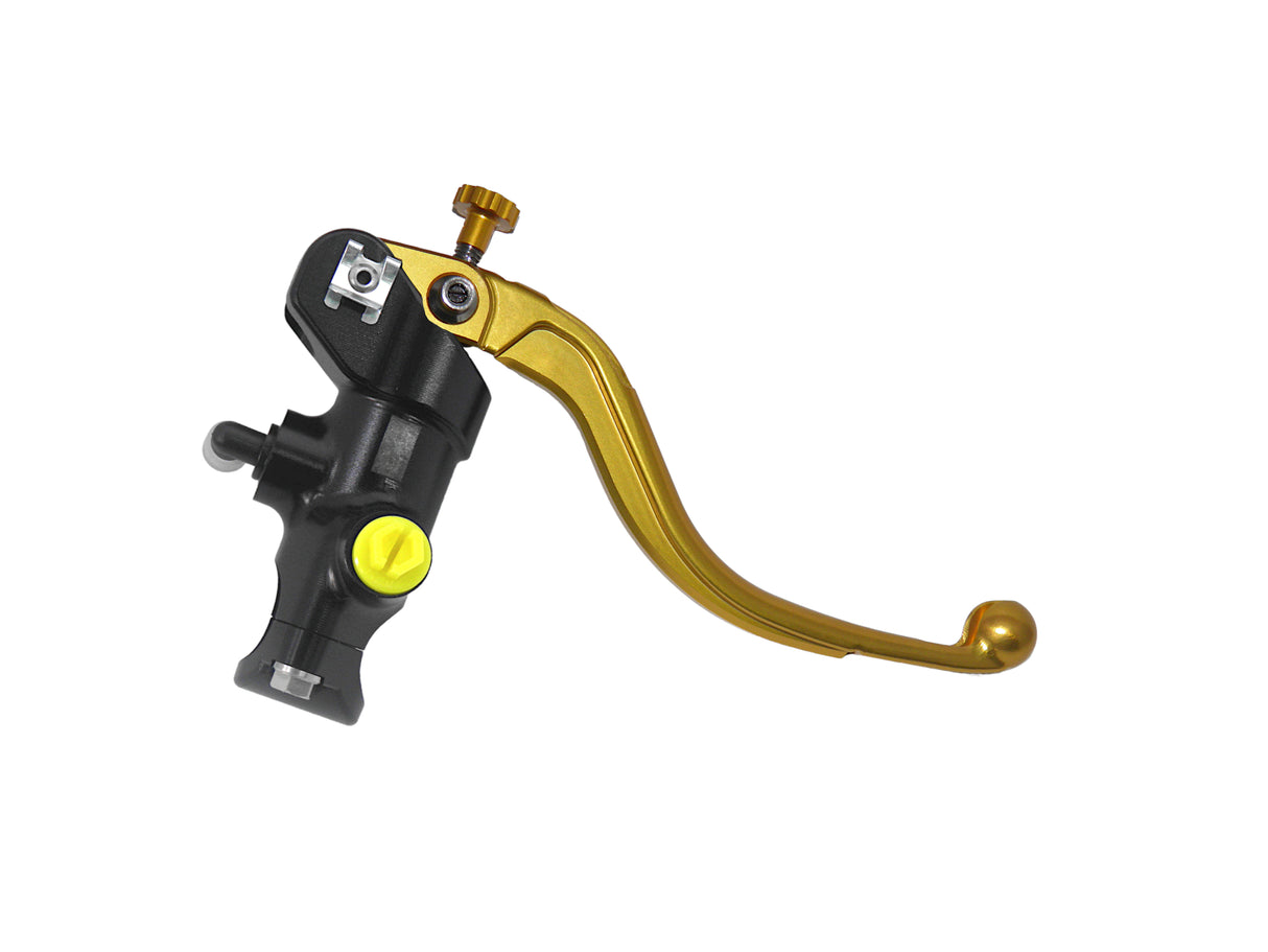 Pompa Frizione Radiale Accossato 16x18 Con Corpo Pompa Anodizzato Nero E Leva Fissa Colorata (Pomello+Leva)